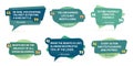 Quote in quotes frames. Socrates quotes, speech stickers and comment box badge vector set