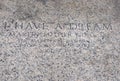 Quote of Reverend Martin Luther King Jr on floor of front of Lincoln Memorial from Washington District of Columbia USA