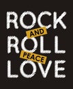 Quote rock and roll. vector image Royalty Free Stock Photo