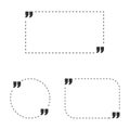 Quote set on isolated white background, vector Royalty Free Stock Photo