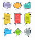 Quote speech bubble, blank template.
