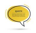 Quote speech bubble isolated on white background Royalty Free Stock Photo