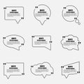 Quote speech bubble vector design template