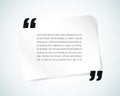 Quote text bubble. Commas, note, message and Royalty Free Stock Photo