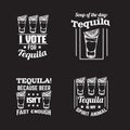 Quote typographical background about tequila