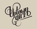 Quote typographical background `Uptown girl`.