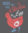 Quote: Which Came First, the Chicken or the Egg? Royalty Free Stock Photo