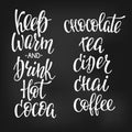 Quote Winter hot drink typography