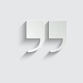 Quotes  - black vector icon. quotes symbol Royalty Free Stock Photo