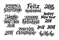 Quotes for Christmas and New Year 2018 decoration Royalty Free Stock Photo