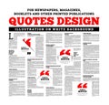 Quotes design for newspapers, magazines, books and other printed and online publications