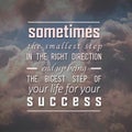 Quotes motivational and inspiring poster Royalty Free Stock Photo