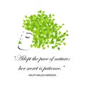 Quotes for nature- Adopt the pace of nature, her secret is patience.