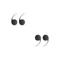 Quotes. Quotation mark or symbol, vector illustration isolated on white background