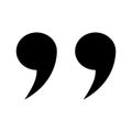 Quotes speech marks punctuation typographic, pair black quotation marks Royalty Free Stock Photo