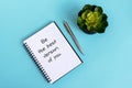 Quotes text on note pad - Be the best version of you Royalty Free Stock Photo