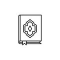 Quran, book, holy icon. Simple line, outline vector religion icons for ui and ux, website or mobile application