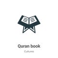 Quran book vector icon on white background. Flat vector quran book icon symbol sign from modern cultures collection for mobile Royalty Free Stock Photo