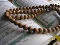 Quran and Dhikr Beads Royalty Free Stock Photo