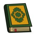 The Quran is The Guideline for Muslims. Eid Mubarak Icon Illustration