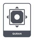 quran icon in trendy design style. quran icon isolated on white background. quran vector icon simple and modern flat symbol for Royalty Free Stock Photo
