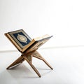 Quran stand Islam isolated on white background Royalty Free Stock Photo