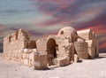 Quseir (Qasr) Amra desert castle near Amman, Jordan Royalty Free Stock Photo