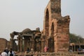 Ruins at Qutab Minar, Delhi Royalty Free Stock Photo