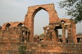 Archway and Ruins at Qutab Minar, Delhi Royalty Free Stock Photo