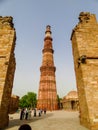 Qutb-Minar one of the most famous historical landmarks of India.