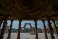 Qutub minar complex from Quwwat ul-Islam Mosque, Pillars taken from Hindu temples. Delhi