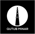 Qutub Minar pillar icon. Qutub Minar vector icon