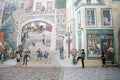 The Eye Deceiving Mural of Quebec City Royalty Free Stock Photo