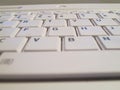 Qwerty keyboard laptop in detail