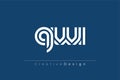 QWI Creative Unique Modern Letter Logo Design. Elegant Monogram Logo Design with Decorative Elements and Typography Royalty Free Stock Photo
