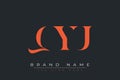 QYU abstract letter logo design Royalty Free Stock Photo