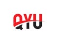 QYU Letter Initial Logo Design Vector Illustration Royalty Free Stock Photo