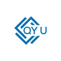 QYU letter logo design on white background. QYU creative circle letter logo . QYU letter design Royalty Free Stock Photo