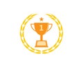 Trophy cup logo template icon symbol