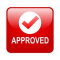 Approved button Royalty Free Stock Photo