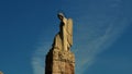 Lone angel sculpture made of stone