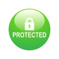 Protected button Royalty Free Stock Photo