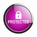Protected button Royalty Free Stock Photo