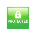 Protected button Royalty Free Stock Photo