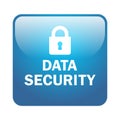 Data security button Royalty Free Stock Photo
