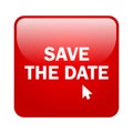 Save the date button Royalty Free Stock Photo