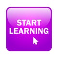 Start learning Button Royalty Free Stock Photo