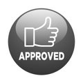 Approved thumbs up button