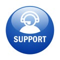 Customer support button Royalty Free Stock Photo
