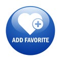 Add favorite heart icon web button